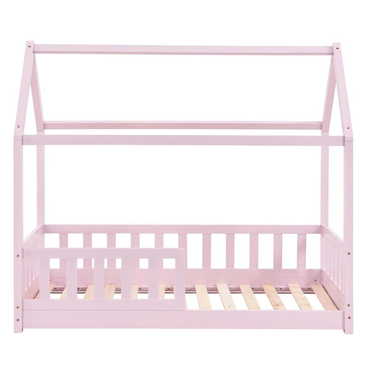KINDERBETT Marli rosa 80x160 cm - Rosa, Holz (80/160cm) - Juskys