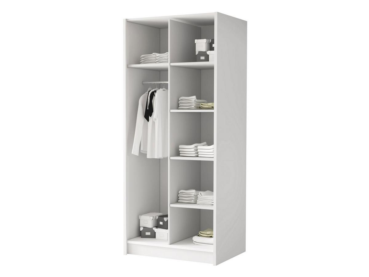 KLEIDERSCHRANK Bono I - Eichefarben/Goldfarben, Holzwerkstoff/Metall (100/215/58cm) - MIRJAN24