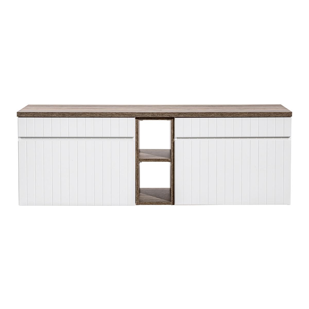 WASCHTISCHUNTERSCHRANK 140cm Zelie Weiß - Weiß, Holzwerkstoff (140/48/46cm) - Petits-meubles