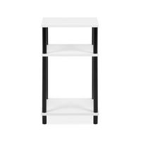 BEISTELLTISCH mit 2 offenen Nischen 30/34/60 cm - Schwarz/Weiß, Holzwerkstoff (35.5/30/60cm) - Calicosy