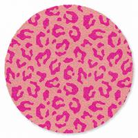 FUSSMATTE Pantherdruck - Rosa - Tierdruck - Minimalistisch Sauberlaufmatte 120x120 cm - Pink, Kunststoff (120/120cm) - MuchoWow