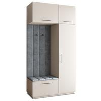 GARDEROBENSCHRANK REMA 120/240/60 cm Modern Garderobe-Set Kaschmir - Kaschmir/Grau, Holzwerkstoff (120/240/60cm) - MASSENO
