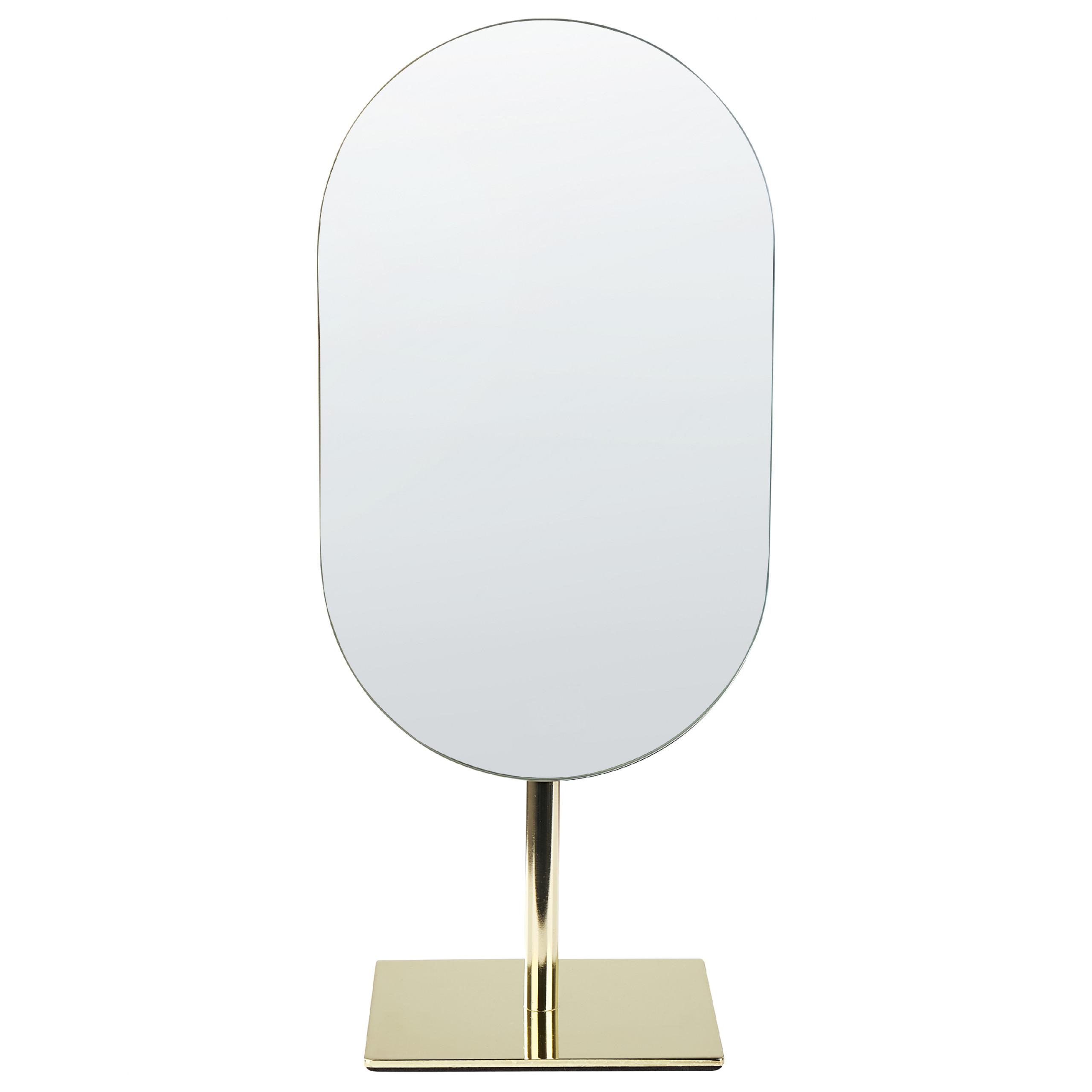KOSMETIKSPIEGEL 16/37cmGoldCANTAL Cantal - Goldfarben, Metall (43/13/21cm) - Beliani