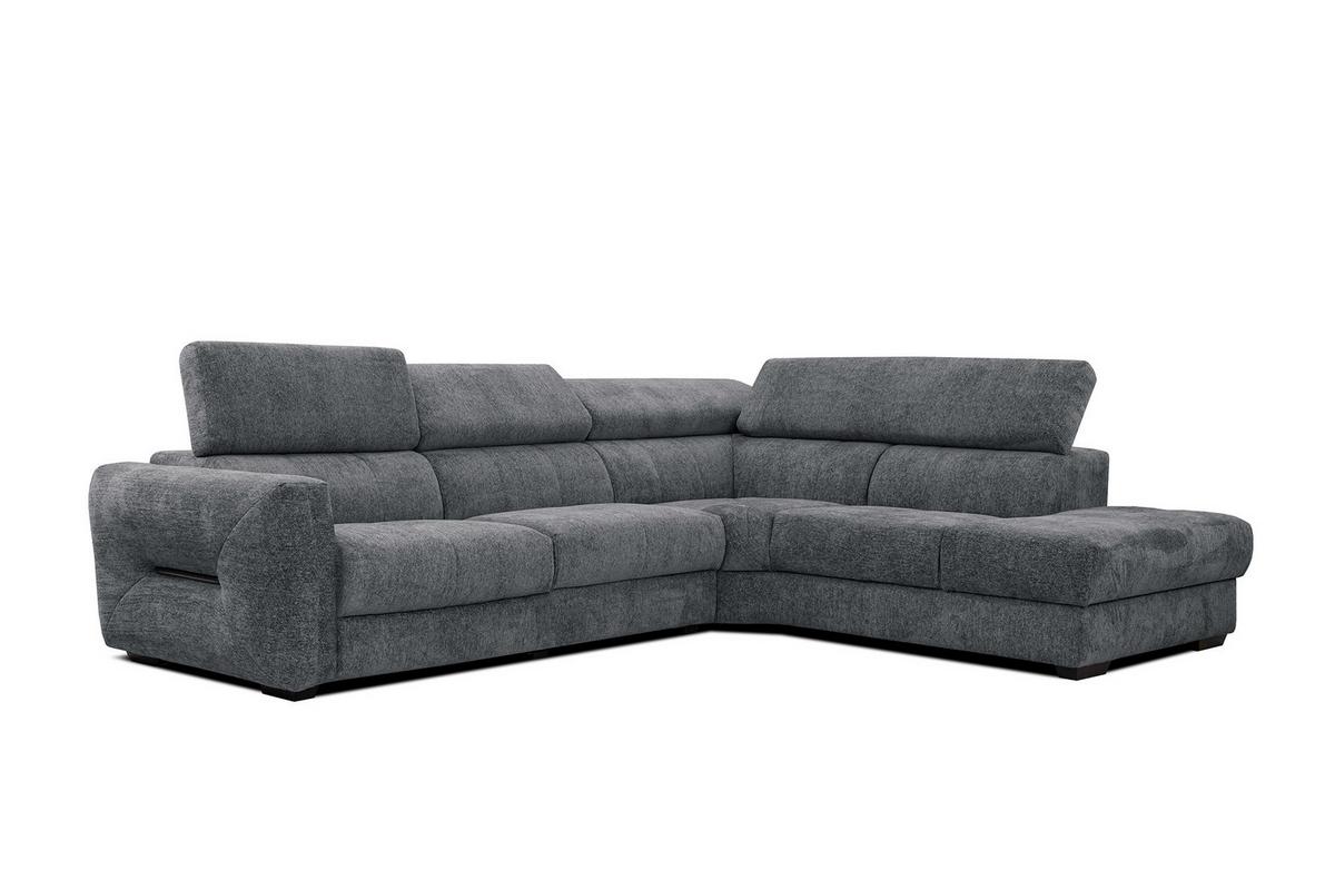 ECKSOFA CALVERA 5-Sitzer, graphitfarben - Graphitfarben, Holzwerkstoff/Textil (298/239cm) - Wozimo