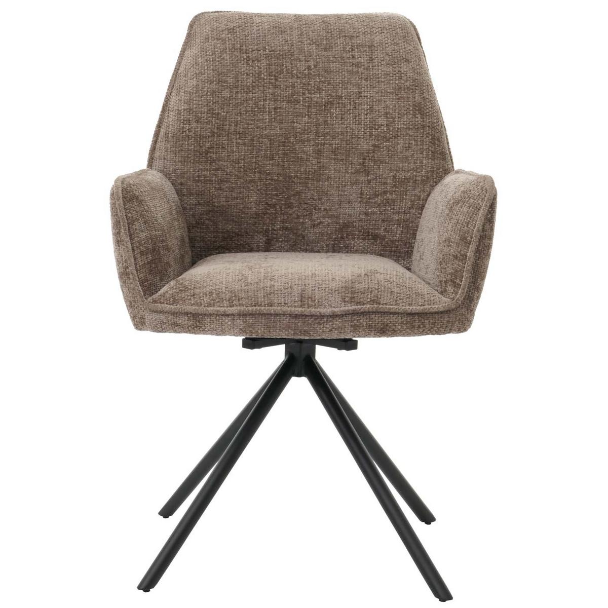 ESSZIMMERSTUHL Braun, Schwarz 6er-Set - Beige/Schwarz, Textil (60/86/60cm) - MCW