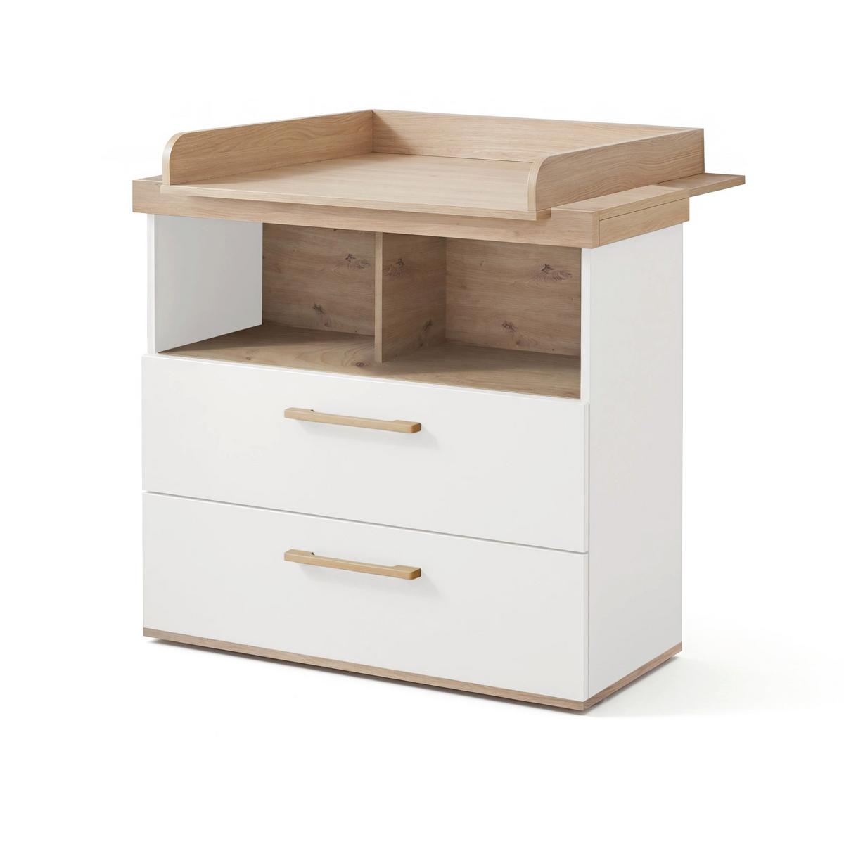 BABYZIMMER-SET Jimmy 3-teilig - Weiß, Holzwerkstoff (138/195/53cm) - Roba