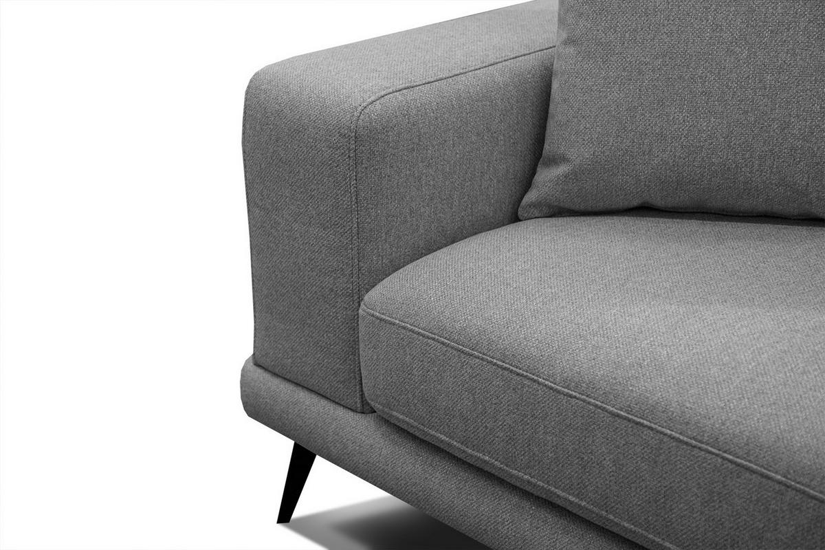 SOFA MEDIOLANE 2,5-Sitzer, grau - Grau, Holzwerkstoff/Textil (203/87/96cm) - Wozimo