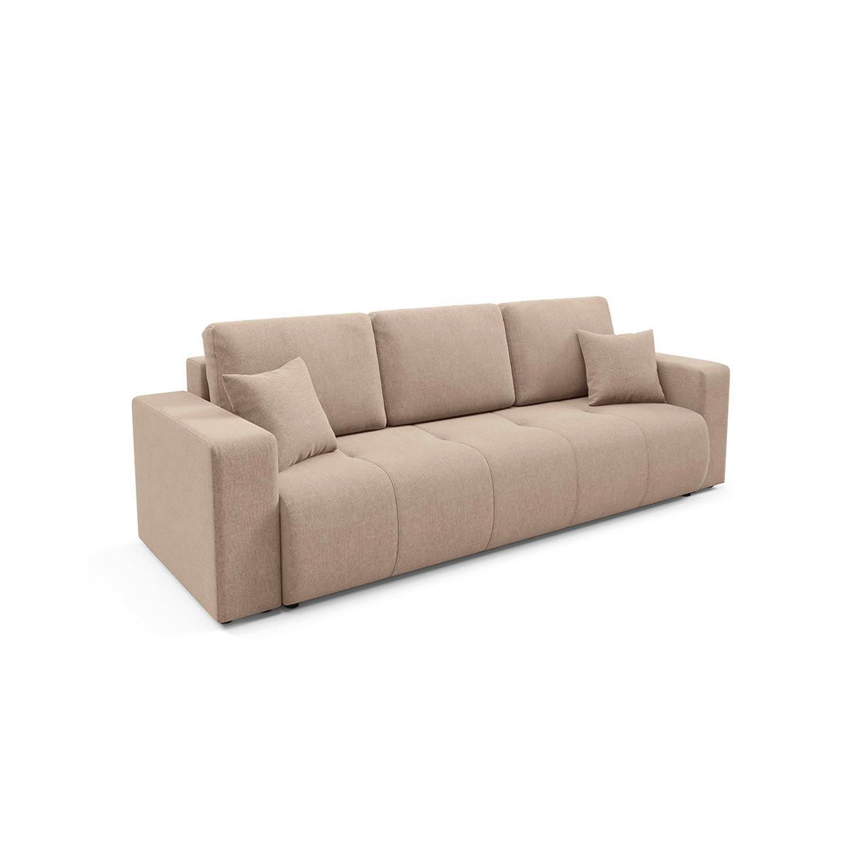 SOFA Giulia 3 Sitzplätze Beige - Beige, Holz (244/82/102cm) - Petits-meubles