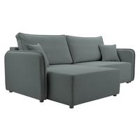ECKSOFA Malody, Seite: Links - Schwarz/Grau, Holz/Kunststoff (227/147cm) - MIRJAN24
