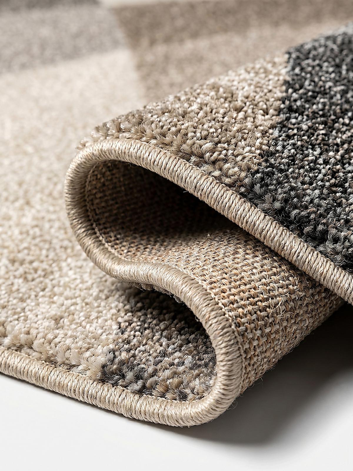 TEPPICH Niederflor Abstrakt THUR Polypropylen Grau 80 x 140 cm - Beige, Textil (80/140cm) - KADIMA DESIGN