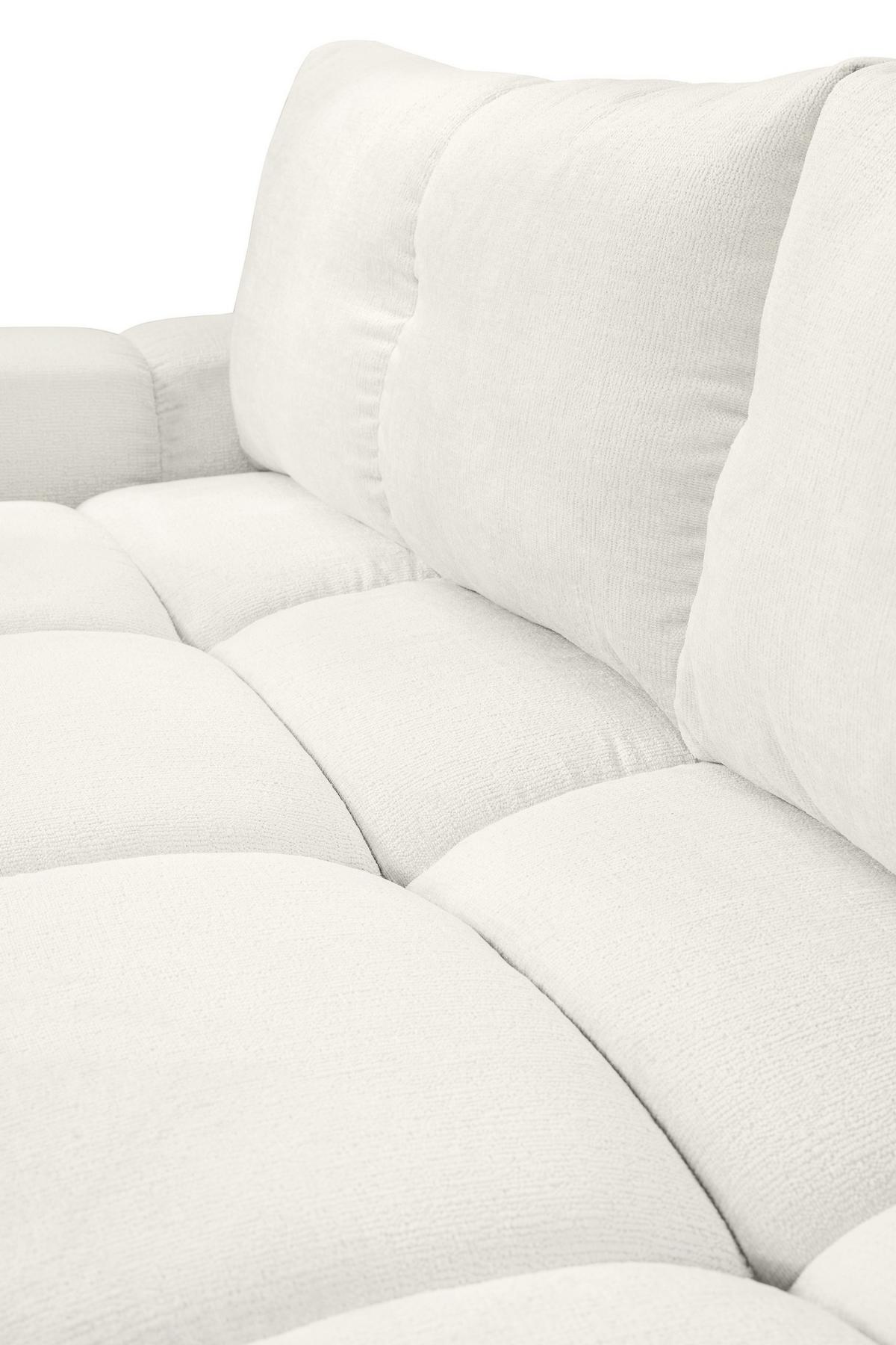 BETTSOFA DUCA Beige Chenille-Stoff mit Schlaffunktion - Beige, Holz (259/90/99cm) - MASSENO