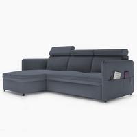 ECKSOFA mit Schlaffunktion und Bettkasten, Grau - Grau, Holzwerkstoff/Textil (220/140cm) - Idohome