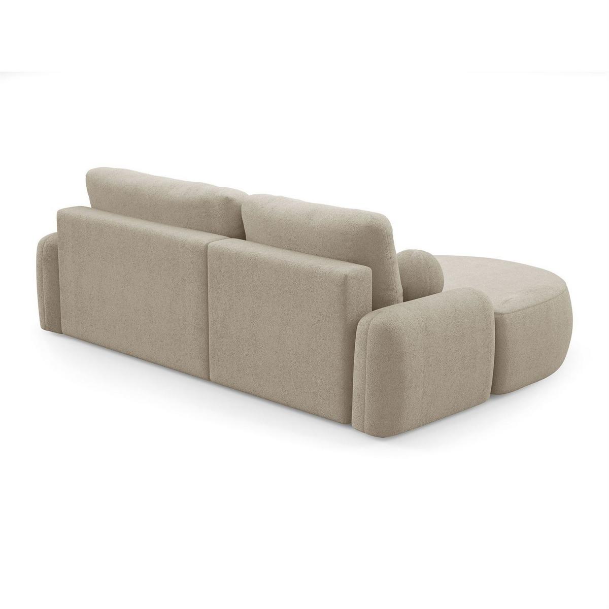 ECKSOFA CLEO mit Schlaffunktion Version Linke, QUELLE 03 - Ecru, Kunststoff (264/172cm) - Lookway