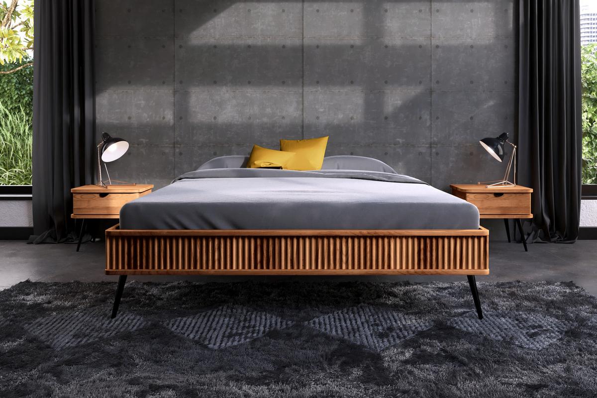BETTGESTELL LINA 100x210 Kernbuche - Kernbuche, Holz (100/210cm) - byoak
