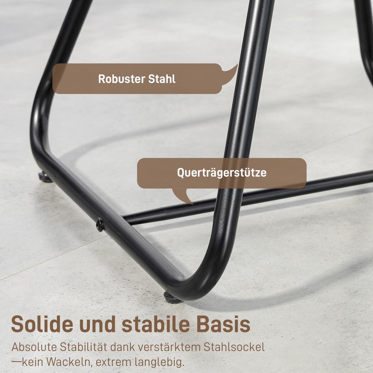 BESUCHERSTUHL Netzstoff Schwarz - Schwarz, Kunststoff/Textil (56/97/57cm) - HOMCOM