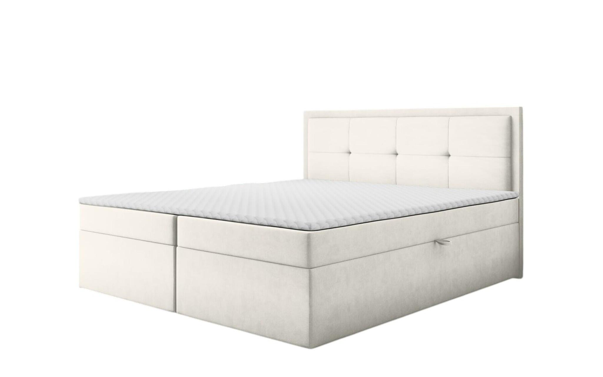 BOXBETT Degna - Creme, Holzwerkstoff/Textil (140/200cm) - Fun Möbel