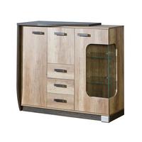KOMMODE PALMERO 130/114/46cm mit 3 Schubladen 3 Türen Braun - Eichefarben/Braun, Holzwerkstoff (130/114/46cm) - MASSENO