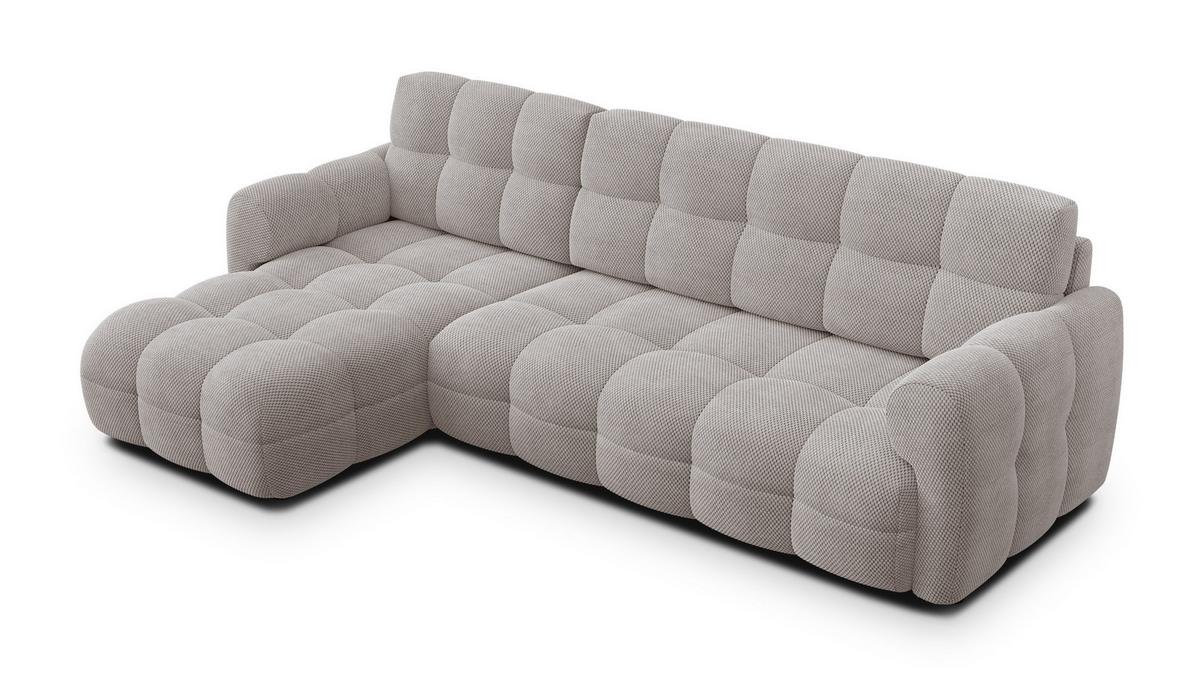 ECKSOFA MELLOW 4-Sitzer, beige - Beige/Schwarz, Holz/Textil (262/156cm) - Wozimo