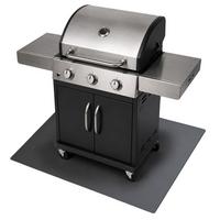 GRILLUNTERLAGE Bodenschutzplatte Metall Schwarz 100x70 cm - Schwarz, Metall (100/70/0.1cm) - TULUP