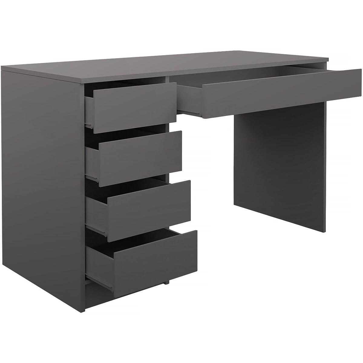 SCHREIBTISCH Ada - Anthrazit, Holzwerkstoff (120/55/76cm) - MIRJAN24