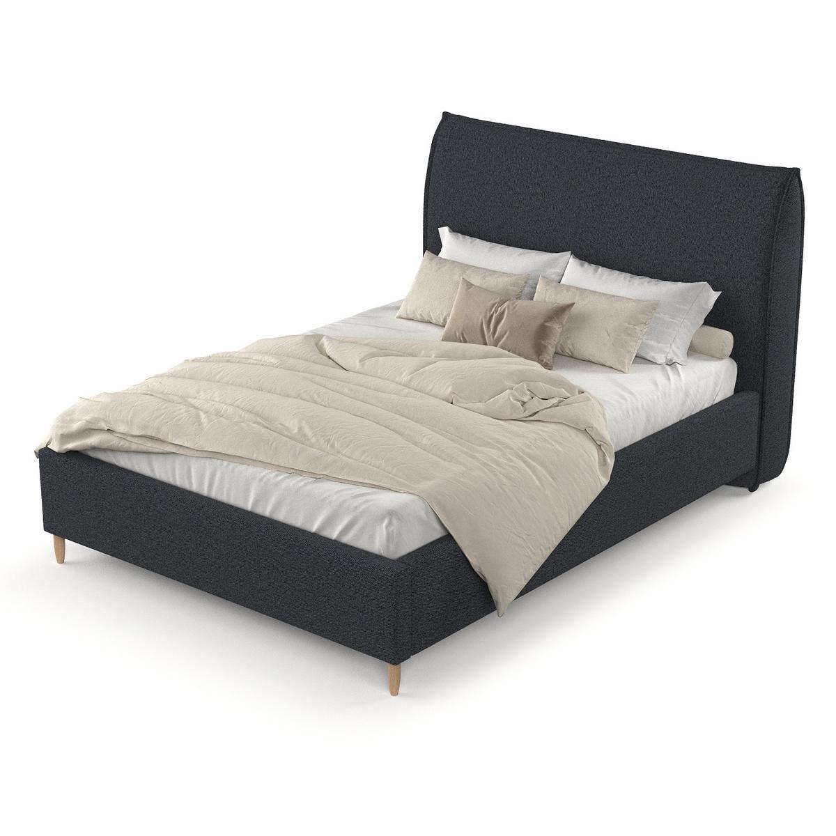 POLSTERBETT Mira 140/200 cm Anthrazit im Riva Stoff - Anthrazit/Naturfarben, Holz/Holzwerkstoff (140/200cm) - AltaBeds