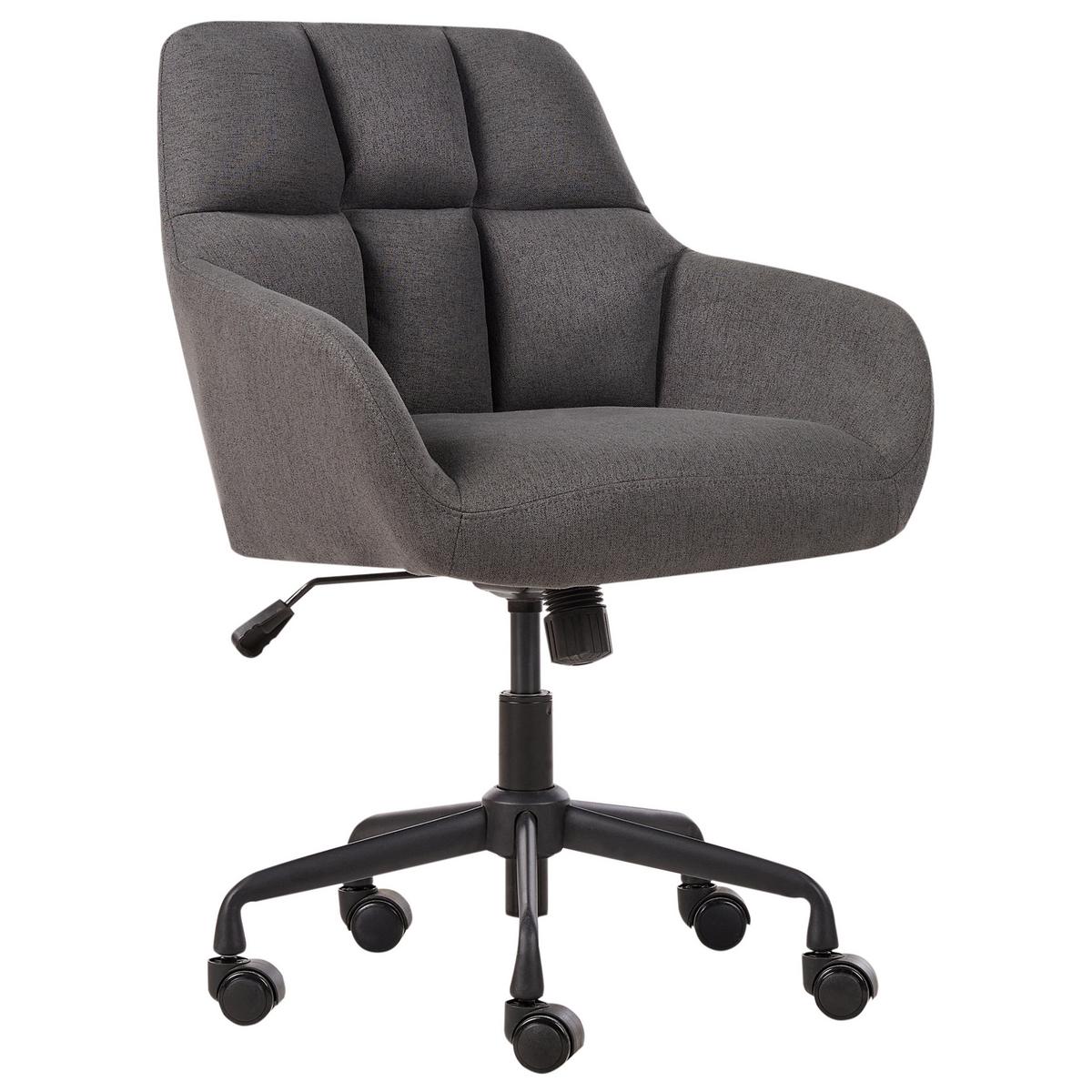 SCHREIBTISCHSTUHL Grau Palmdale - Grau, Textil (58/83/61cm) - Beliani