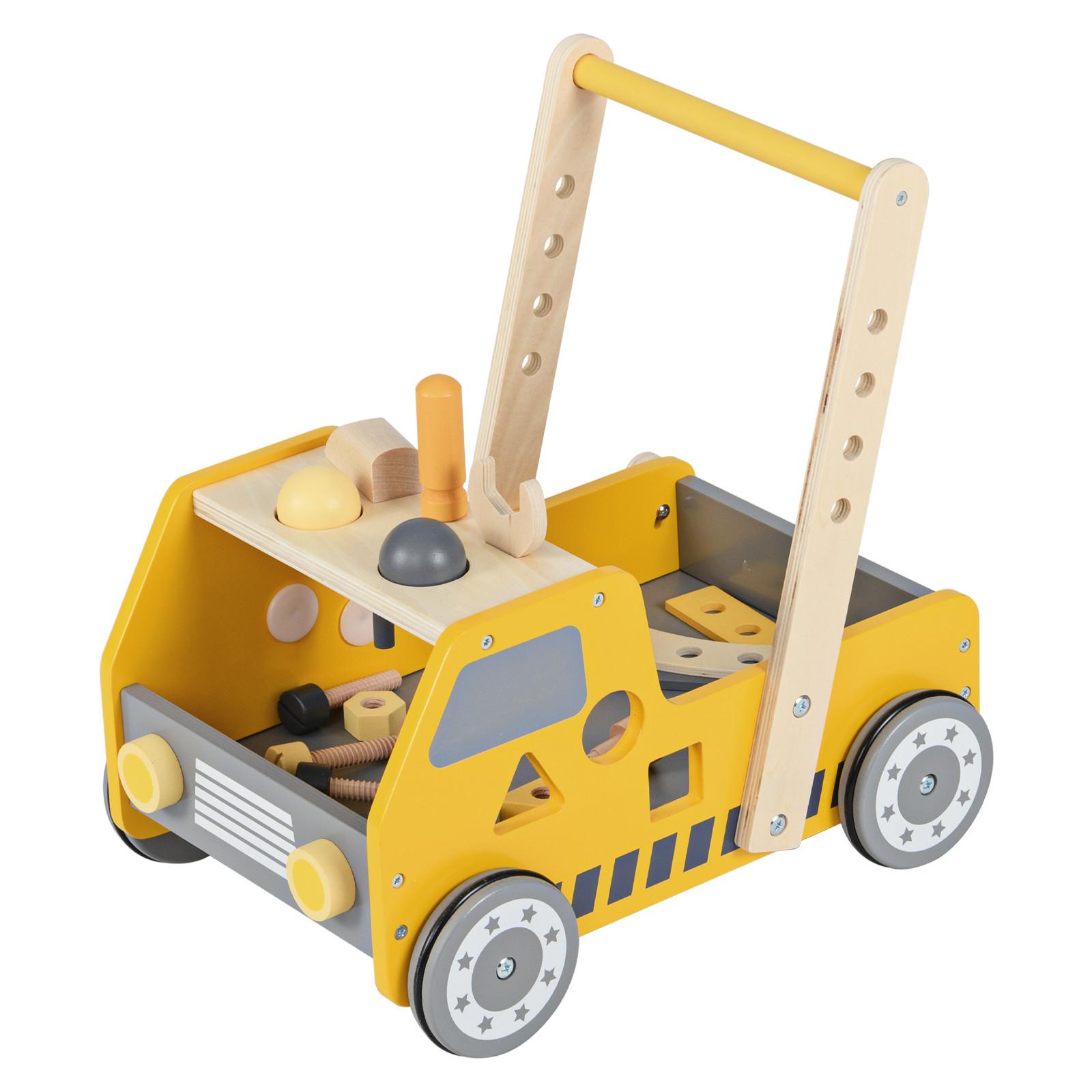 LAUFLERNWAGEN Gelb - Gelb, Holz (41/42/31cm) - COSTWAY