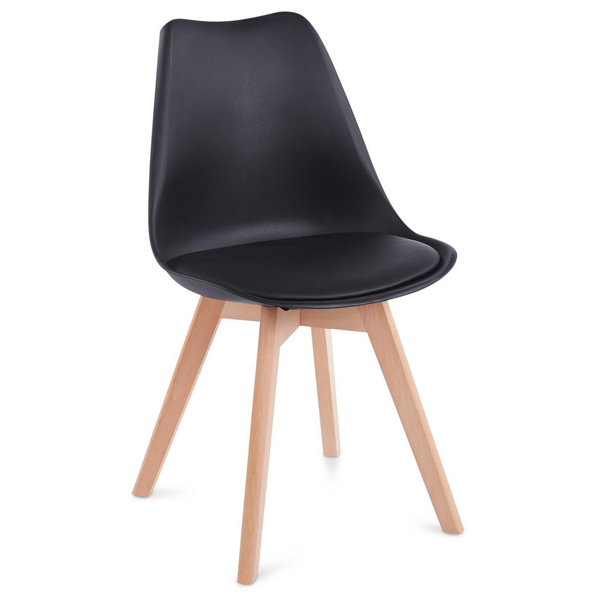 ESSGRUPPE SHANNON ABBY 5er Set schwarz - Schwarz, Holz/Holzwerkstoff - IDIMEX