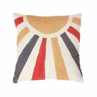 DEKOKISSEN Sonne getuftet 45/45 cm - Multicolor, Textil (45/45cm) - Homescapes