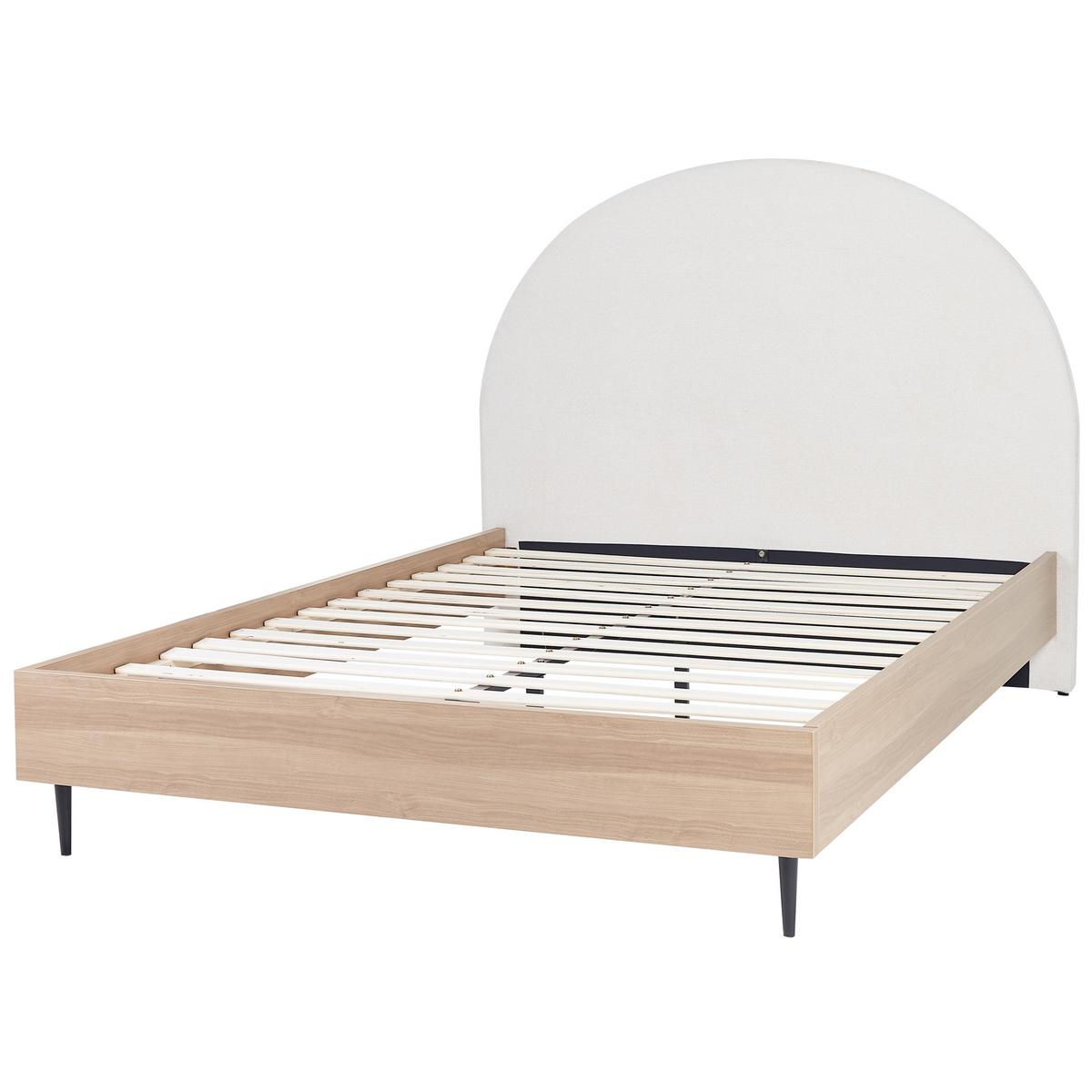 BETT 140/200cm Cremeweiß Millay - Creme, Textil (140/200cm) - Beliani