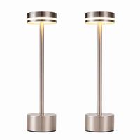 TISCHLEUCHTE Lichtel 8/8/31.5 cm（2er-set） - Silberfarben, Kunststoff/Metall (8/8/31.5cm) - ZMH