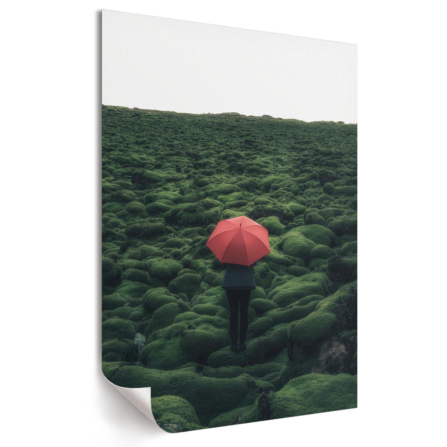 POSTER - 59x84 cm - X-Mario - Grüne Landschaft - Grün, Textil (59/84/0.1cm) - TULUP