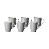 KAFFEEBECHER Doppio Grau 320 ml 6er Set - Grau, Keramik (0.32L) - Ritzenhoff Breker