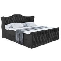 BOXBETT VILA-Z - 140x200 cm - H4 - Schwarz - Schwarz, Holzwerkstoff (140/200cm) - ALTDECOR
