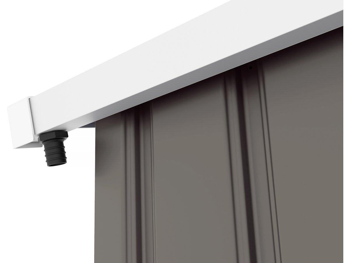 METALL-GARTENHAUS dallas Taupe - Taupe, Metall (213/195/91cm) - Habitat Garten