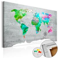 PINNWANDBILDER Grau 90/60 cm - Blau/Grau, Naturmaterialien/Textil (90/60cm) - KUNSTLOFT