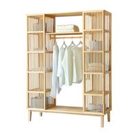 KLEIDERSCHRANK Hudiksvall - Naturfarben, Holz (140/185/45cm) - [en.casa]