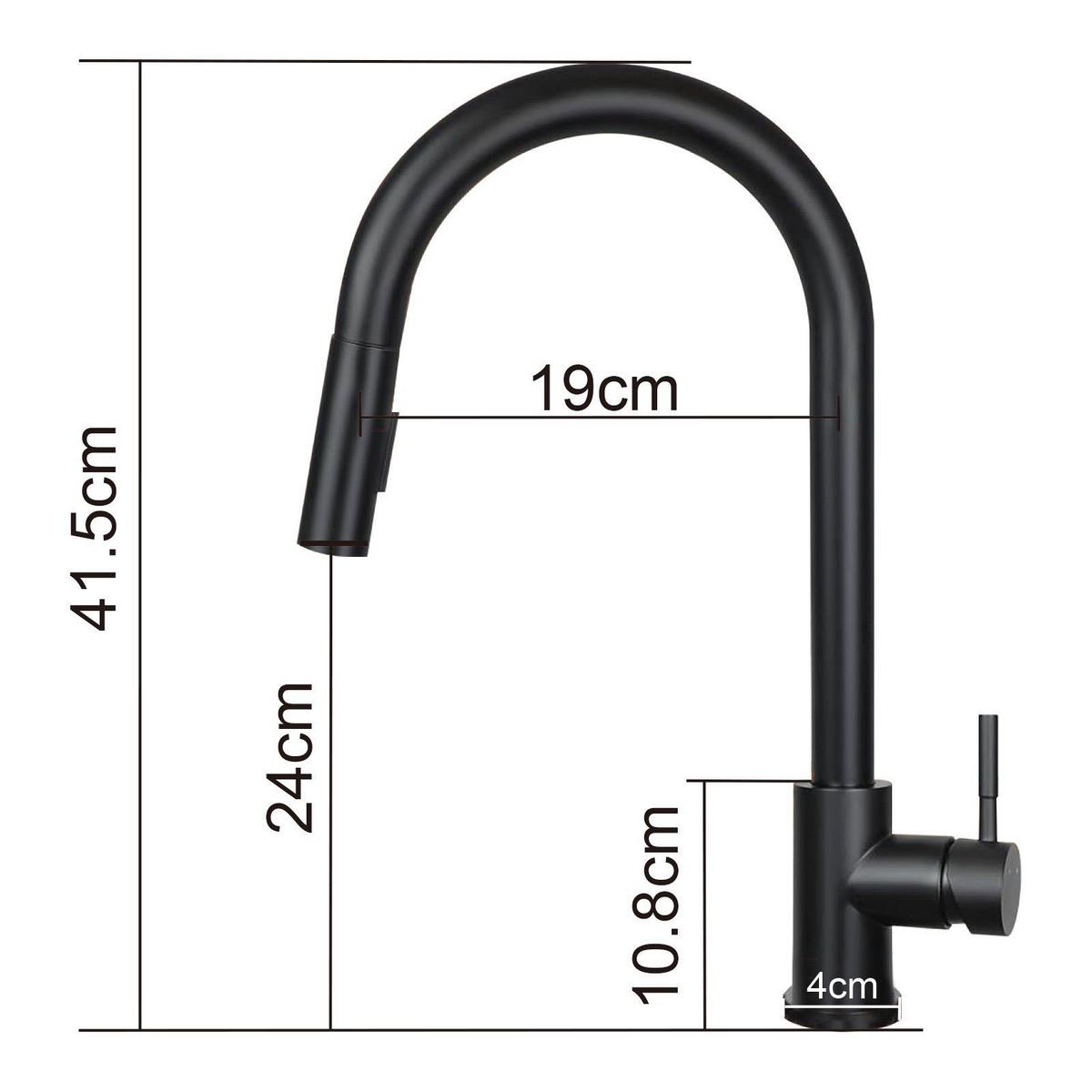 KÜCHENARMATUR GLAUBE 42/5/42 cm - Schwarz, Metall (5/42/42cm) - Nettlife