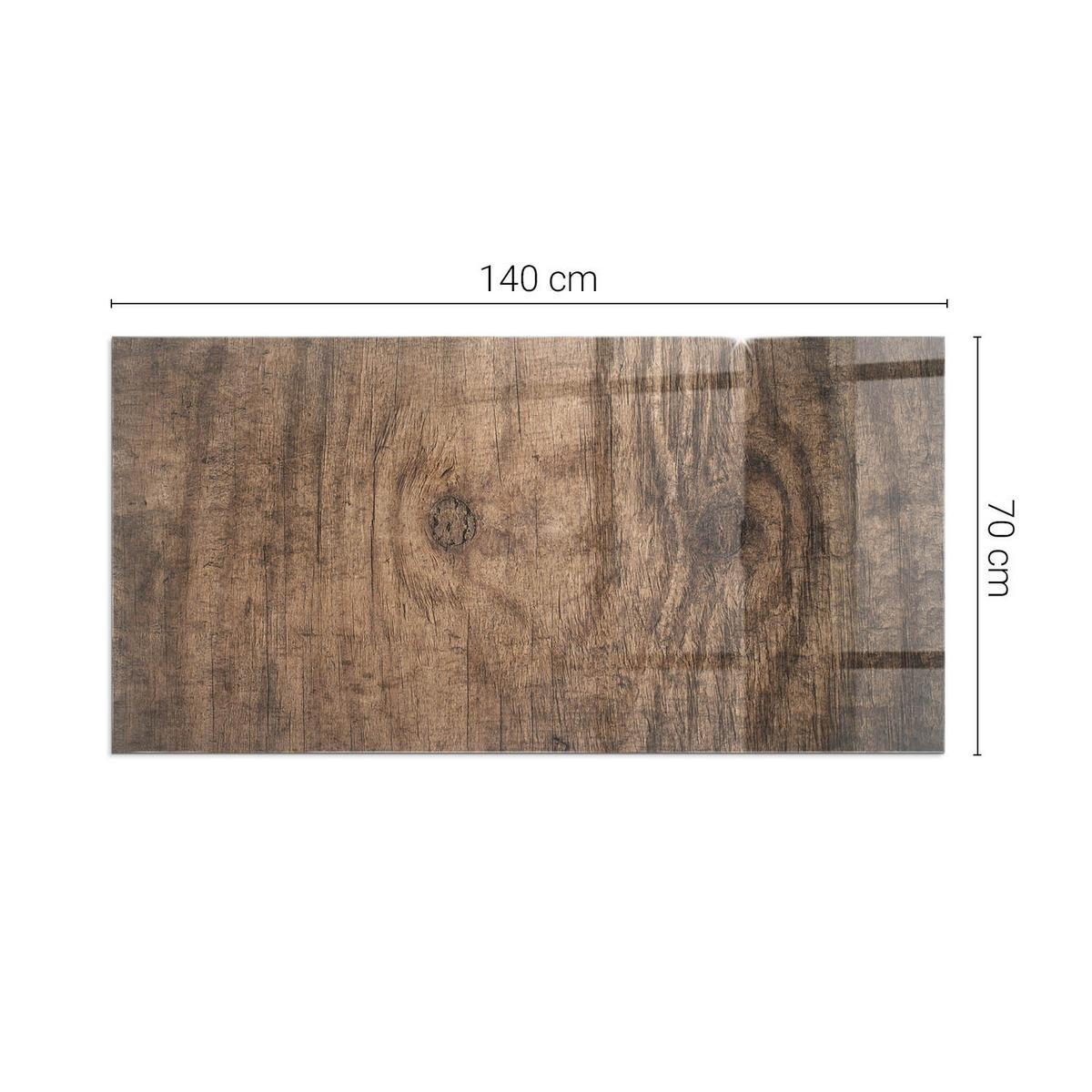 GLASPLATTE für Kamin 140x70 cm - Braun, Glas (140/70/0.4cm) - TULUP