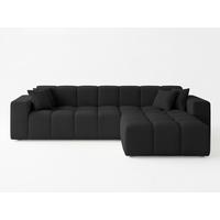 ECKSOFA Loopo Schwarz Rechts - Schwarz, Holz/Textil (265/180cm) - Graingold