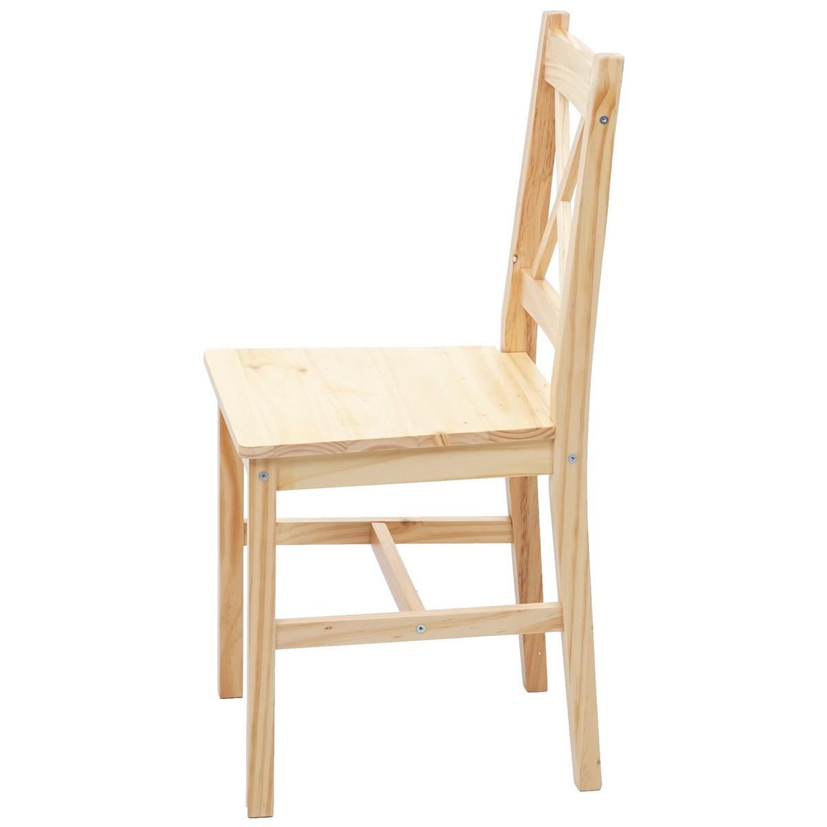 ESSZIMMERSTUHL Kiefer Dekor 2er-Set - Naturfarben/Kieferfarben, Holz (40/86/42cm) - MCW