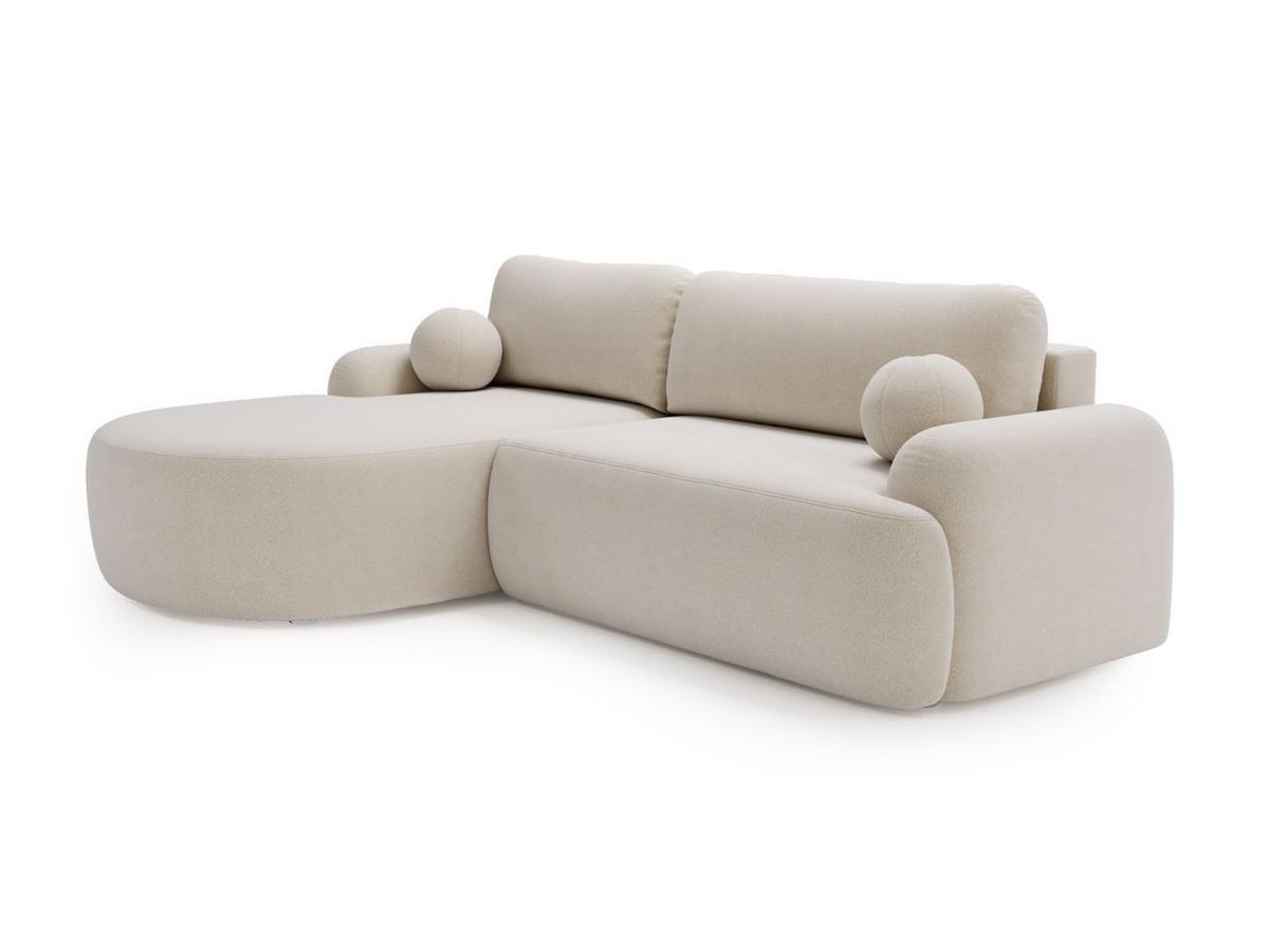 ECKSOFA Aurio Beige Links - Beige, Holz/Textil (177/261cm) - Graingold