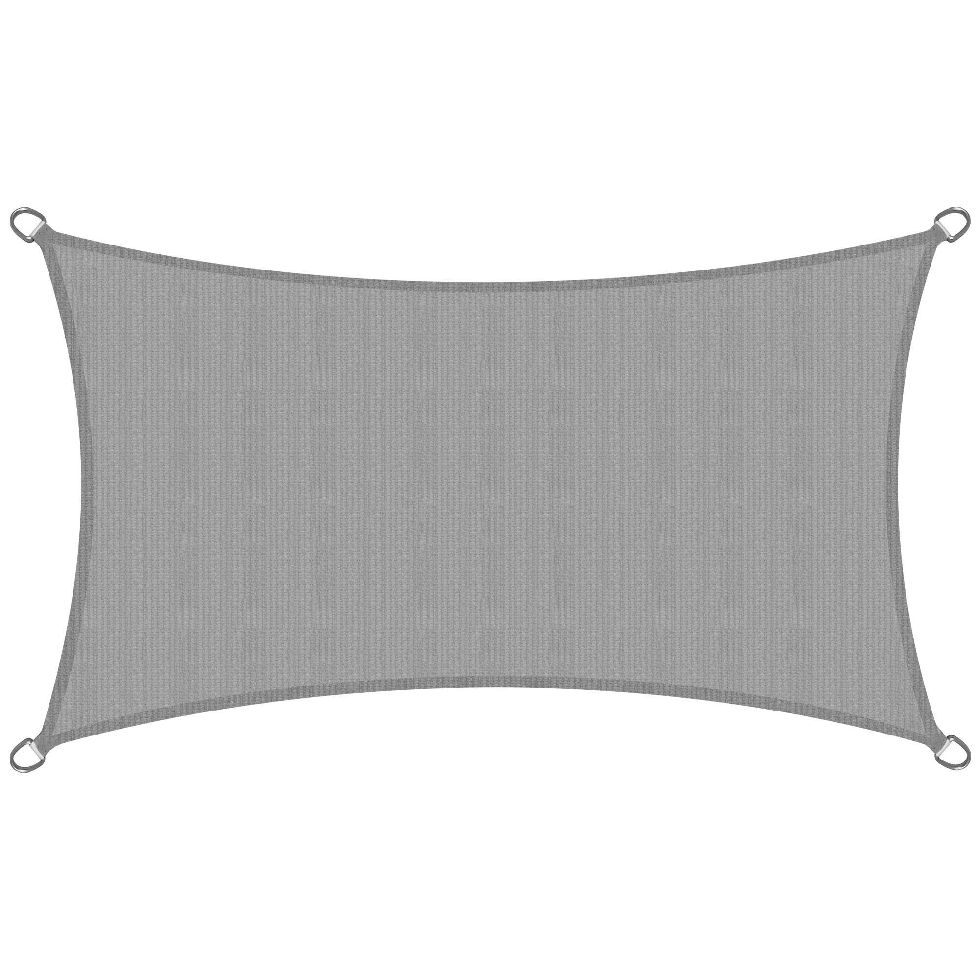SONNENSEGEL SolVision HS9 200/400 cm rechteckig Grau HDPE - Grau, Kunststoff (400/200cm) - Sol Royal