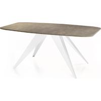 ESSTISCH Fatina rechteckig ausziehbar, Dunkelgrauer Chicago Beton 160-198/90/76 cm - Dunkelgrau/Weiß, Holzwerkstoff/Metall (80/200/76cm) - WFL GROUP