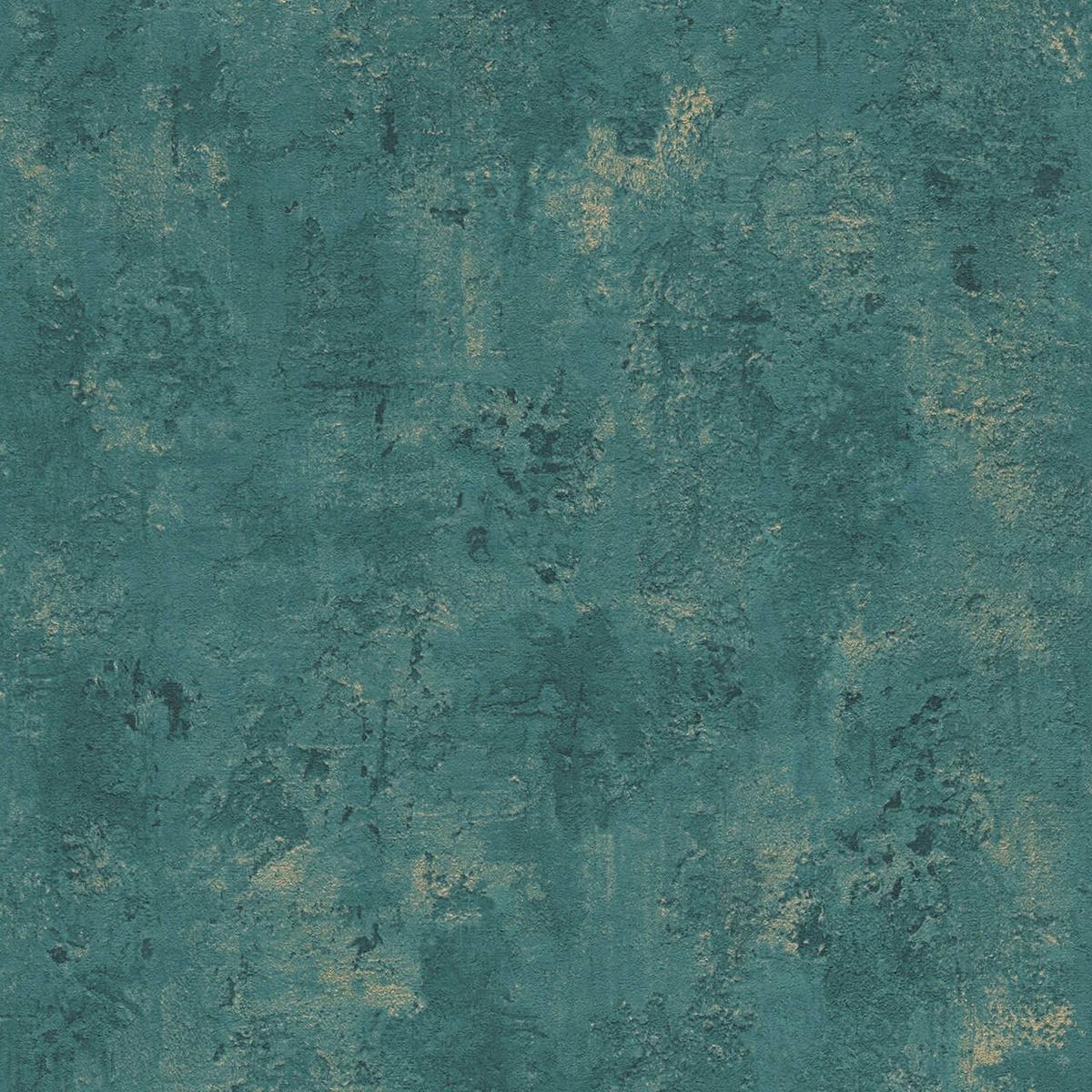 VLIESTAPETE Petrol 53/1005 cm - Petrol, Textil (53/1cm) - KUNSTLOFT