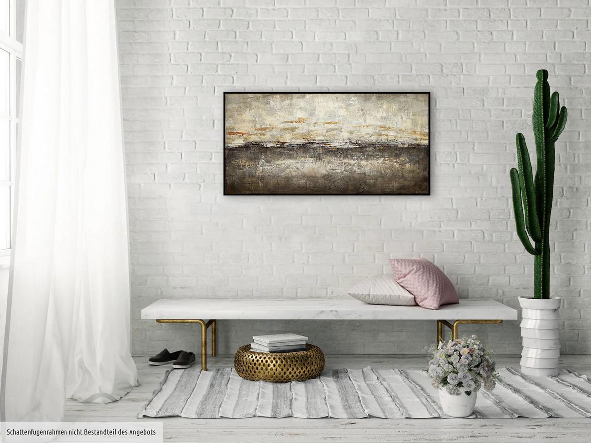 ACRYLBILD HANDGEMALT 100/50 cm - Braun, Holz/Textil (100/50cm) - KUNSTLOFT