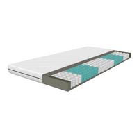 TASCHENFEDERKERNMATRATZE 90x200 cm H2/H3, wendbar, Bezug waschbar - Weiß, Textil (90/200cm) - Schlaftroll