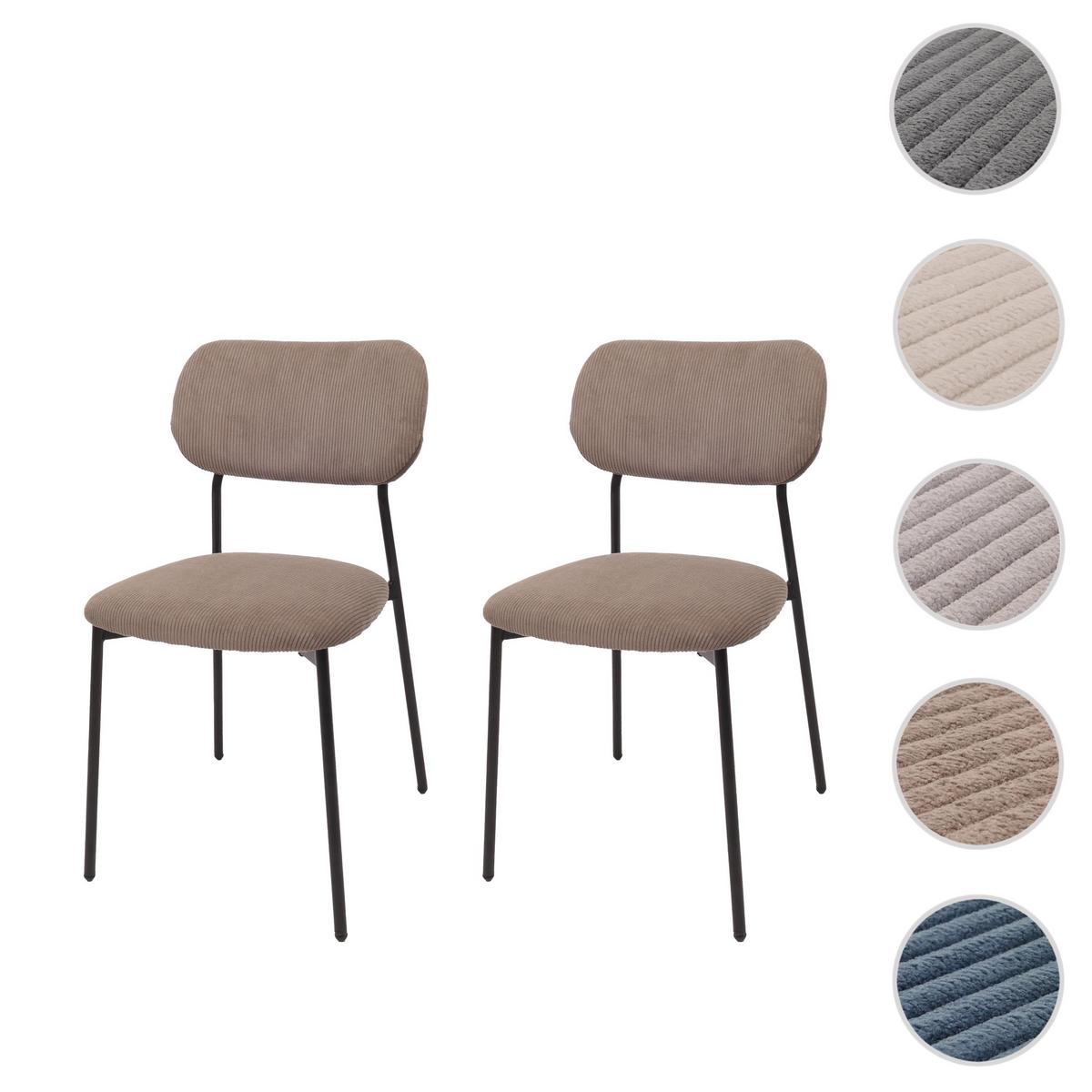 ESSZIMMERSTUHL taupe 2er-Set - Taupe, Textil (44/84/52cm) - MCW