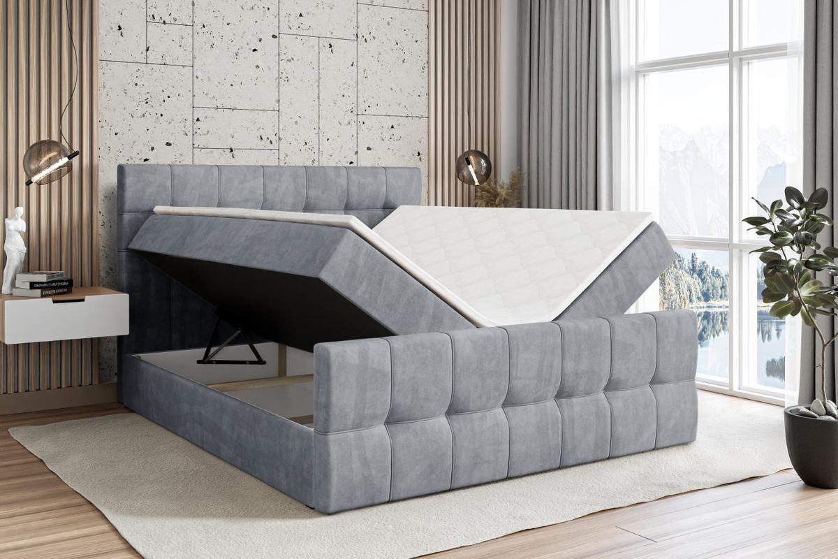 BOXBETT BERO-Z - 160 x 200 - H3 - Grau - Grau, Holzwerkstoff (160/200cm) - ALTDECOR