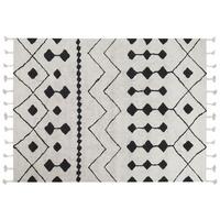 KURZFLOR-TEPPICH Khemisset 230/160 cm - Weiß, Textil (160/230cm) - Beliani